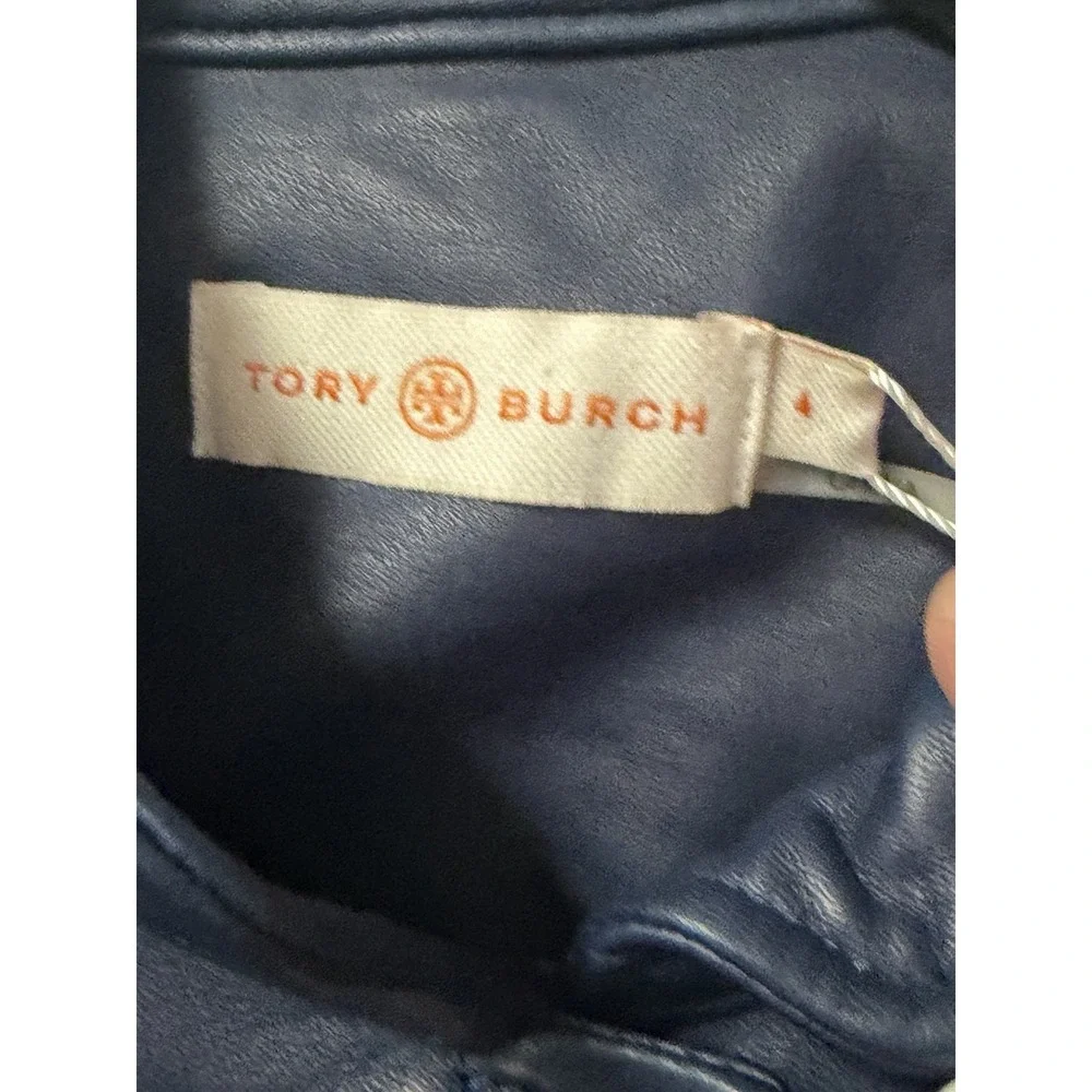 Luxurious Tory Burch Future VTG Lambskin Buttery Soft Military Field Jacket Sz 4